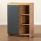 Baxton Studio Caspian Modern and Contemporary Two-Tone Grey and Oak Brown Finished Wood Shoe Cabinet 179-11216-Zoro - alternate 5
